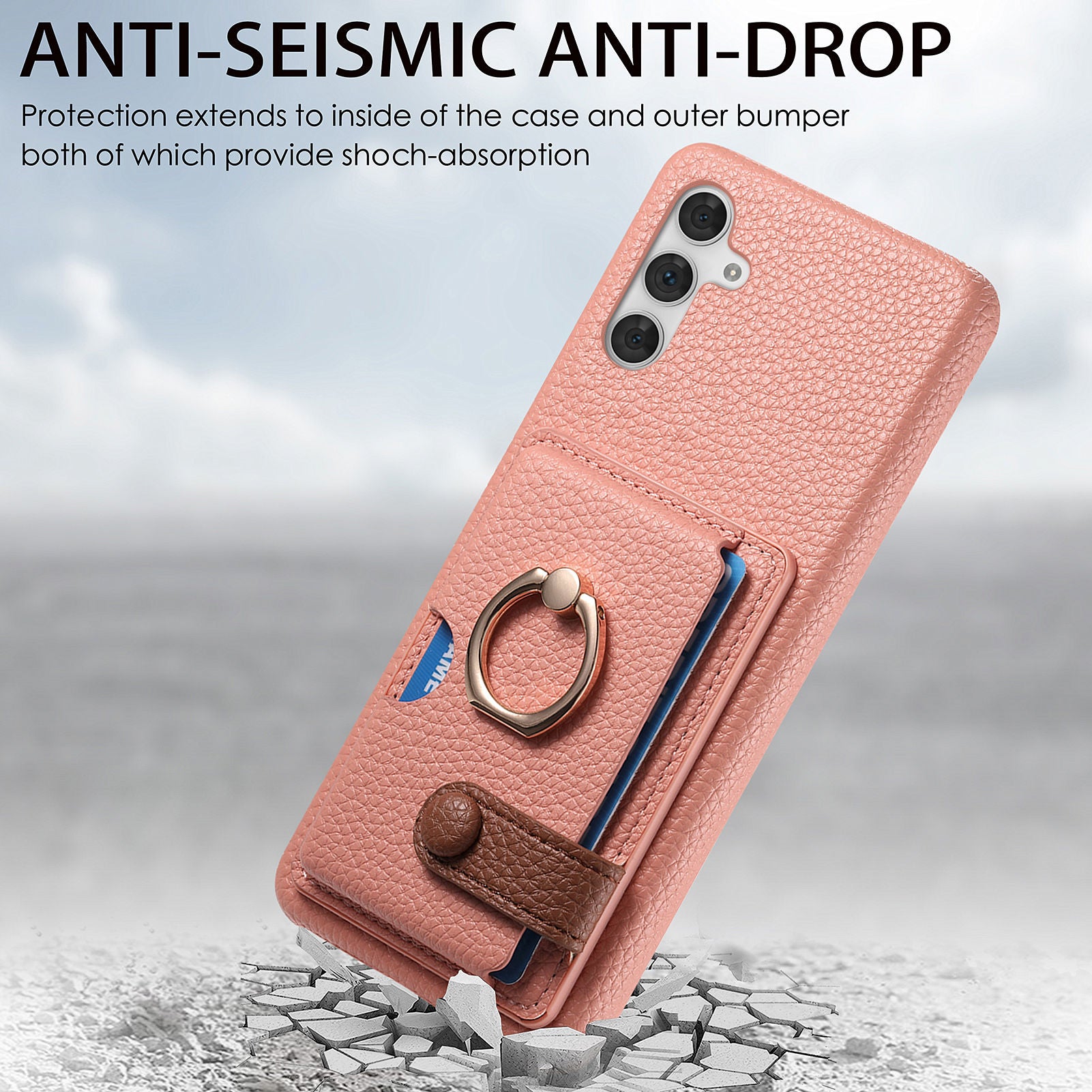 Y2 For Samsung Galaxy A55 5G Kickstand Case PU+PC+TPU Phone Cover with Card Slot Y2 For Samsung Galaxy A55 5G Kickstand Case PU+PC+TPU Phone Cover with Card Slot